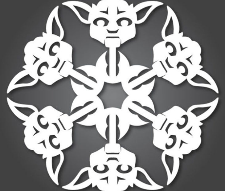 Una Navidad con copos de nieve Star Wars